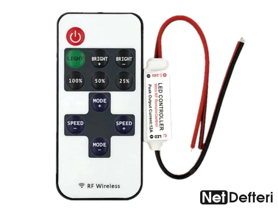 Dimmer Şerit LED'lerin nasıl olduğunu gösteren resimdir.